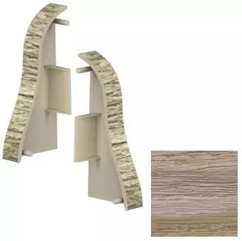 Заглушка для плинтуса ПВХ Decoplast Ecoline Комфорт-классик 182 Таурус левая и правая 2 штуки