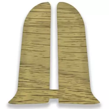 Заглушка для плинтуса ПВХ Ideal Комфорт К55-Тп 219 дуб натуральный левая и правая