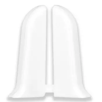 Заглушка для плинтуса ПВХ Ideal Комфорт К55-Тп 001 белый левая и правая