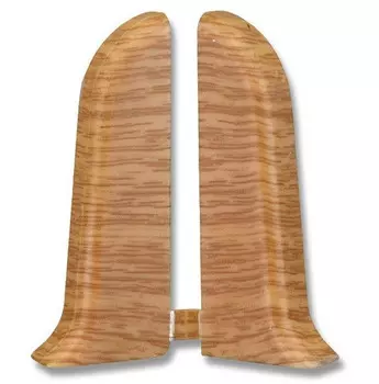 Заглушка для плинтуса ПВХ Ideal Комфорт К55-Тп 201 Дуб левая и правая