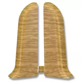 Заглушка для плинтуса ПВХ Ideal Комфорт К55-Тп 204 Дуб Имперский левая и правая