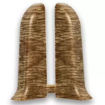 Заглушка для плинтуса ПВХ Ideal Комфорт К55-Тп 205 Дуб Капучино левая и правая