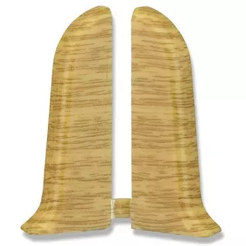 Заглушка для плинтуса ПВХ Ideal Комфорт К55-Тп 212 Дуб Светлый левая и правая