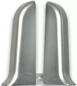 Заглушка Ideal Комфорт К55-Тп 081 (металлик), правая и левая, для плинтуса ПВХ