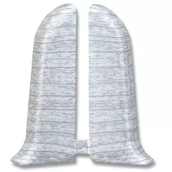 Заглушка Ideal Комфорт К55-Тп 253 (ясень серый), для плинтуса ПВХ левая и правая