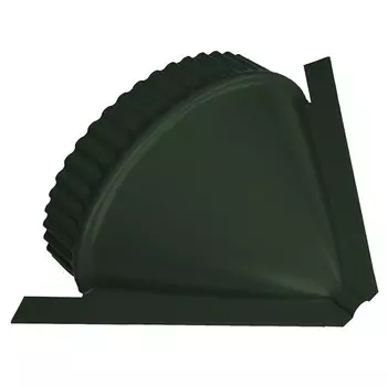 Заглушка конусная для полукруглого конька Grand Line Velur20 Ral 6020