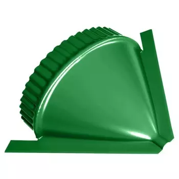 Заглушка конусная для полукруглого малого конька Grand Line Pe Ral 6029