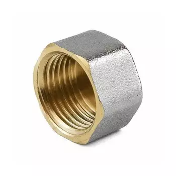 Заглушка латунь никель Ду 20 (3/4") ВР 9016 ГОСТ 32585-2013 Aquasfera 9016-02