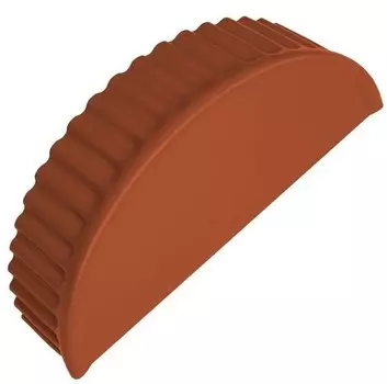 Заглушка торцевая для полукруглого конька Grand Line Pe Ral 8004