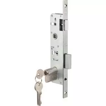 Замок врезной цилиндровый KALE 153 никель 30 мм