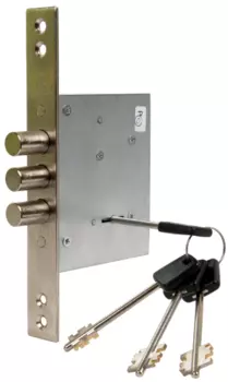 Замок врезной сувальдный Apecs Premier T-57/S8-NI никель