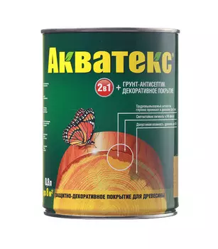 Защитно-декоративное покрытие для древесины Рогнеда Акватекс сосна 0,8 л 6 10465