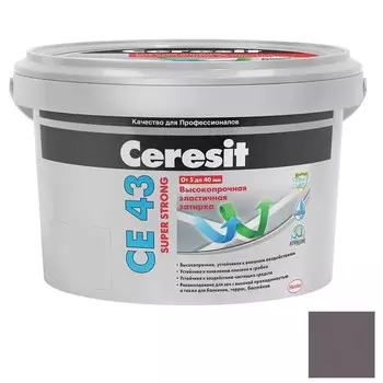 Затирка цементная для швов Ceresit CE 43 Super Strong графит 2 кг