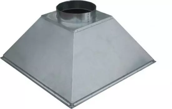 Зонт вытяжной пристенный на шинорейке 800х1200х400 мм