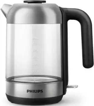 Чайник электрический PHILIPS HD9339/80, стекло, черный