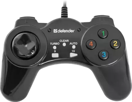 Геймпад проводной DEFENDER Vortex Black (64249)