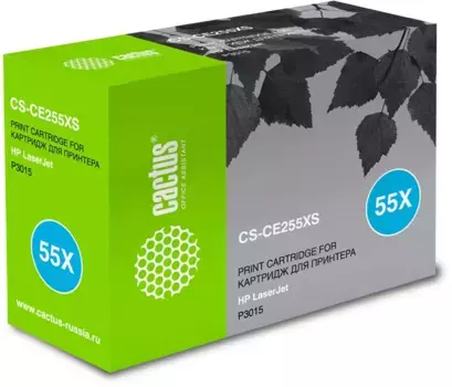 Картридж для лазерного принтера CACTUS 255 чёрный (CS-CE255XS)