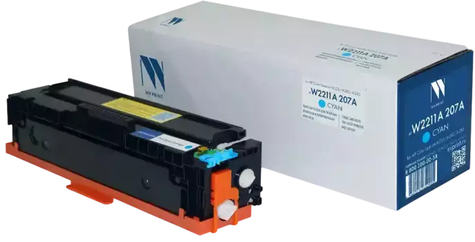 Картридж для лазерного принтера NVP NV-W2211A 207A Cyan совместимый (NV-W2211A-207A-C)
