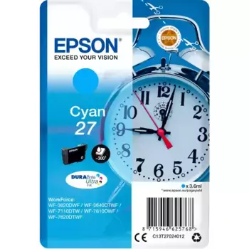 Картридж для струйного принтера EPSON T2702 Cyan (C13T27024022) PI