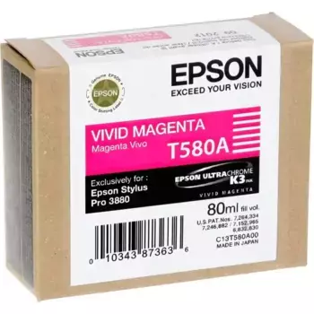 Картридж для струйного принтера EPSON T580A Vivid Magenta (C13T580A00)