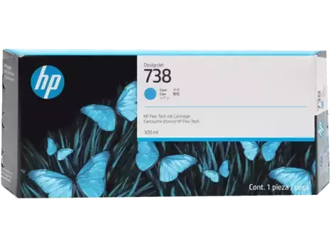 Картридж для струйного принтера HP 738 Cyan (676M6A)