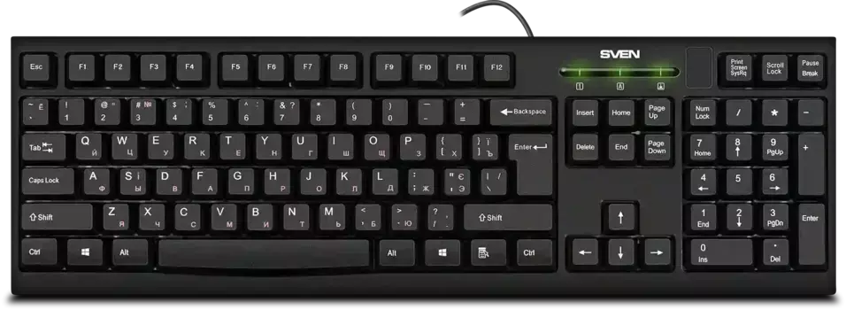 Клавиатура проводная SVEN KB-S300 Black (SV-015756)