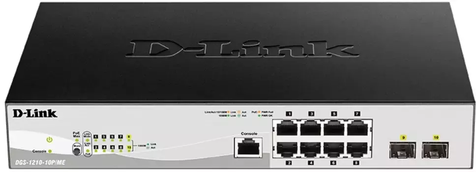 Коммутатор D-LINK DGS-1210-10P/ME/B1A