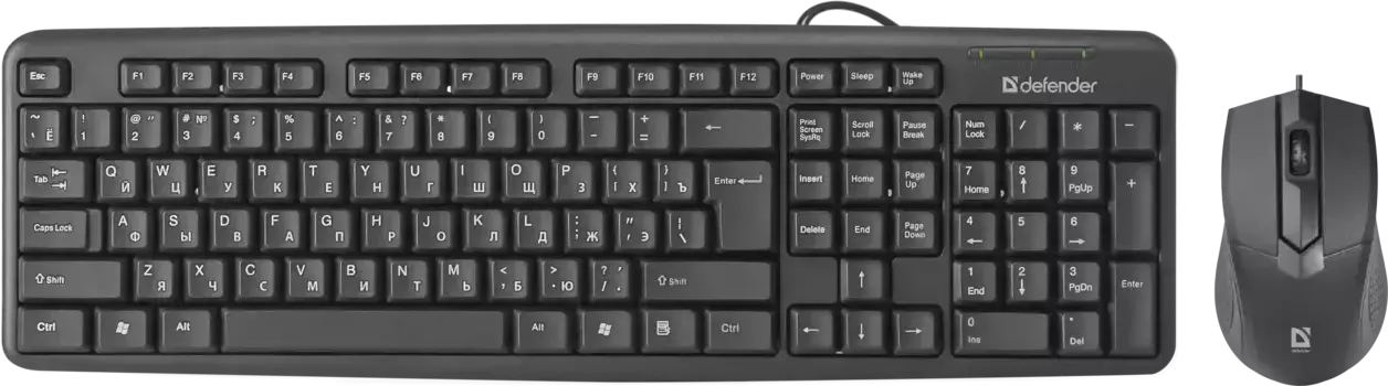 Комплект (клавиатура + мышь) проводной DEFENDER Dakota C-270 RU (45270)