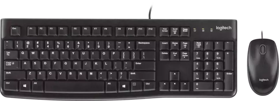 Комплект (клавиатура + мышь) проводной LOGITECH MK120 Black (920-002561)