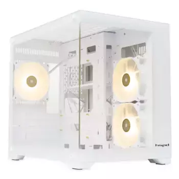 Корпус для ПК без БП HSPD F330 White (F330-TGWH-ARGB)