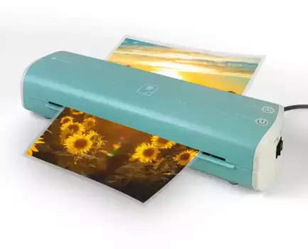 Ламинатор ГЕЛЕОС ЛМ A4 Модерн светло-синий+белый (ЛМ-А4МСБ)