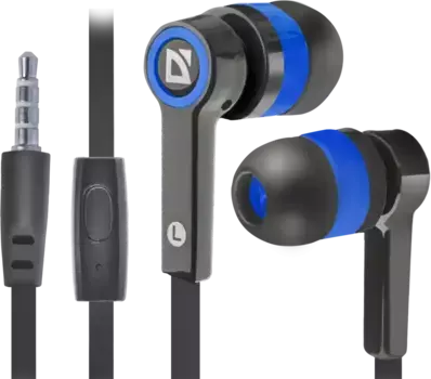 Наушники проводные DEFENDER Pulse 420 black/blue (63423)