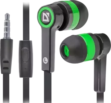 Наушники проводные DEFENDER Pulse 420 black/green (63422)