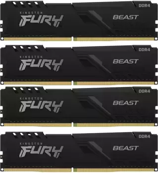 Оперативная память KINGSTON FURY Beast Black DIMM DDR4 64GB (4x16GB) 3200 MHz (KF432C16BB1K4/64)