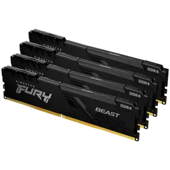 Оперативная память KINGSTON FURY Beast Black RGB DIMM DDR4 64GB (4x16GB) 3600 MHz (KF436C18BBK4/64)