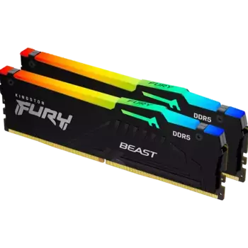 Оперативная память KINGSTON FURY Beast RGB DIMM DDR5 32GB 5200 MHz (KF552C40BBAK2-32)