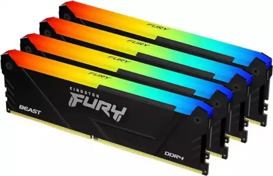 Оперативная память KINGSTON FURY Beast RGB DIMM DDR4 128GB (Kit of 4) 3600MHz (KF436C18BB2AK4/128)