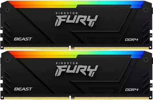 Оперативная память KINGSTON FURY Beast RGB DIMM DDR4 16Gb (2x8Gb) 3733 MHz (KF437C19BB2AK2/16)