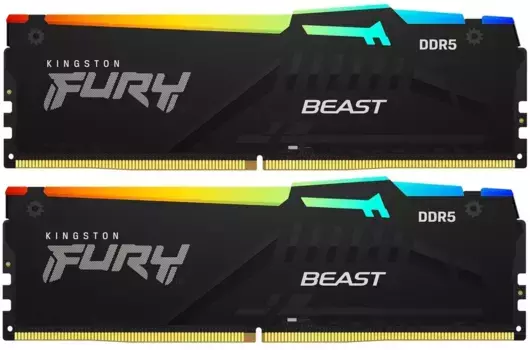 Оперативная память KINGSTON FURY Beast RGB DIMM DDR5 32Gb (2x16Gb) 5200 MHz (KF552C36BBEAK2-32)