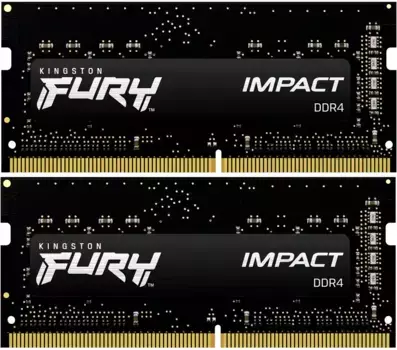Оперативная память KINGSTON FURY Impact SODIMM DDR4 16GB (2x8GB) 2666 MHz (KF426S15IBK2/16)