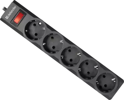 Сетевой фильтр DEFENDER ES Largo 3,0м Black (99498)