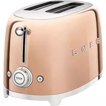 Тостер SMEG TSF01RGEU, розовое золото