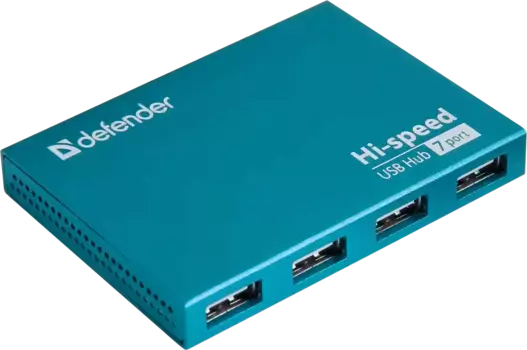 USB разветвитель универсальный DEFENDER Septima Slim USB 2.0 (83505)
