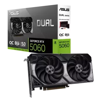 Видеокарта ASUS Dual GeForce RTX 5060 OC 8G (90YV0N12-M0NA00)