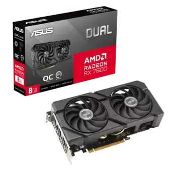 Видеокарта ASUS Dual Radeon RX 7600 EVO OC Edition 8G (90YV0LD0-M0NA00)