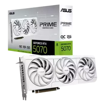 Видеокарта ASUS Prime GeForce RTX 5070 White OC 12G (90YV0M19-M0NA00)