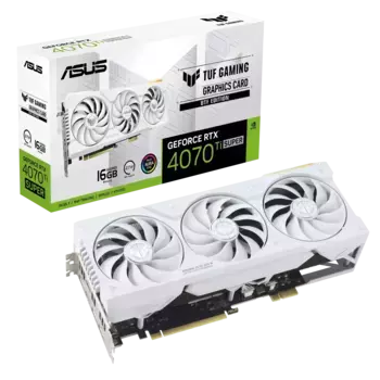 Видеокарта ASUS TUF GeForce RTX 4070 Ti Super BTF White 16Gb (90YV0KI1-M0NA00)
