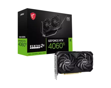 Видеокарта MSI GeForce RTX 4060 Ti Ventus 2X Black 8G