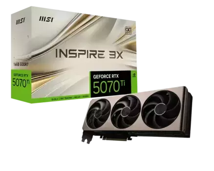 Видеокарта MSI GeForce RTX 5070 Ti Inspire 3X 16G OC