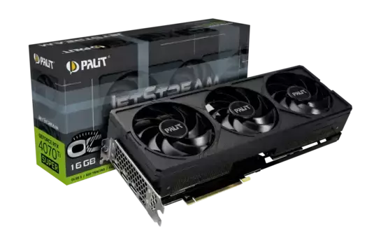 Видеокарта PALIT GeForce RTX 4070 Ti Super JetStream OC 16GB (NED47TSS19T2-1043J)